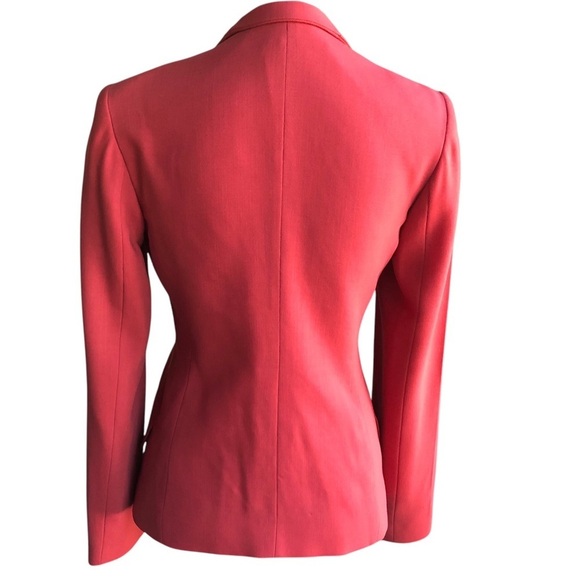 Cinzia Rocca Wool Fitted Blazer Coral Two Button Size 2 - Picture 4 of 10